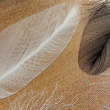 ROTOLO TOVAGLIA TRASPARENTE CRISTAL STAMPATO Piume