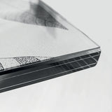 ROTOLO TOVAGLIA TRASPARENTE CRISTAL STAMPATO Foglie