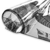 ROTOLO TOVAGLIA TRASPARENTE CRISTAL STAMPATO Foglie