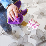 ROTOLO TOVAGLIA TRASPARENTE CRISTAL STAMPATO Fiori