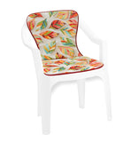 COUSSIN DE CHAISE SLIM FEUILLES ARC-EN-CIEL