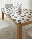 ROTOLO TOVAGLIA TRASPARENTE CRISTAL STAMPATO Foglie