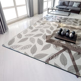 ROTOLO TOVAGLIA TRASPARENTE CRISTAL STAMPATO Foglie