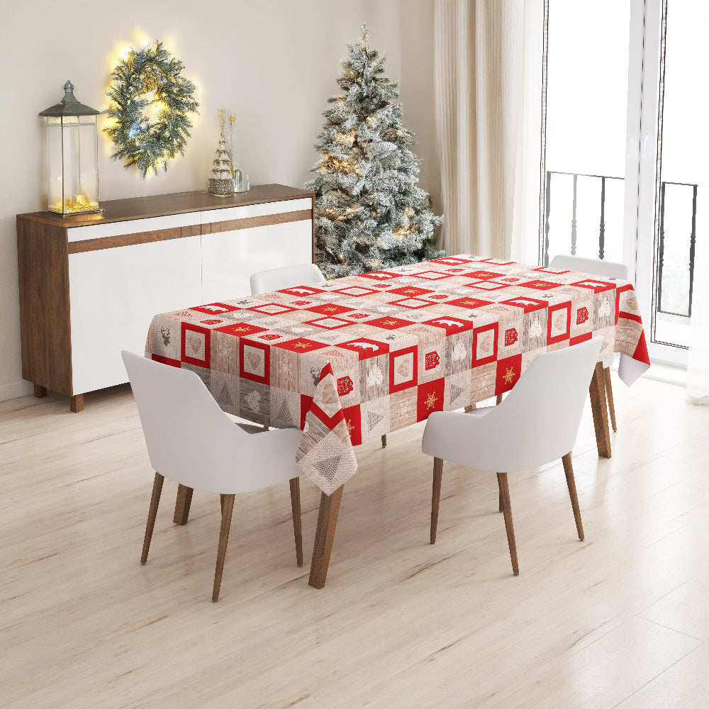 TOVAGLIA CERATA SHABBY CHRISTMAS