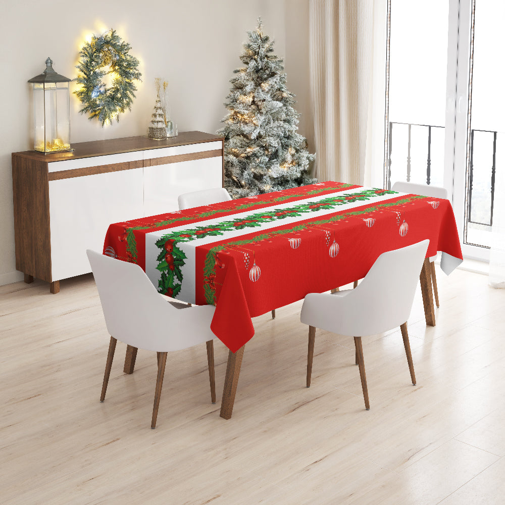 TOVAGLIA CERATA ADDOBBI DI NATALE