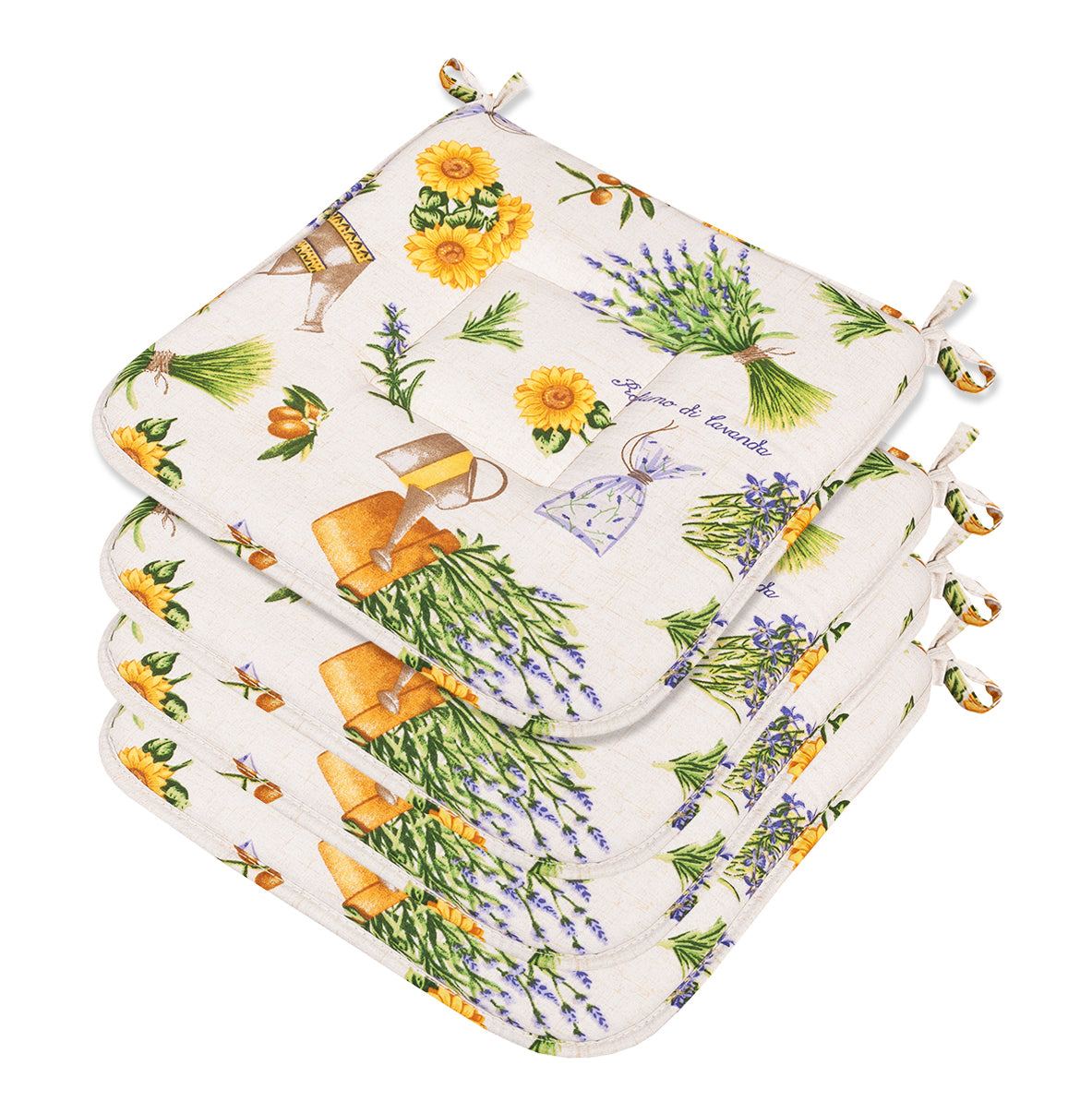 COORDINATO TOVAGLIA CUSCINO LAVANDA SHABBY CHIC