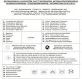 ROTOLO TOVAGLIA TRASPARENTE CRISTAL STAMPATO Foglie