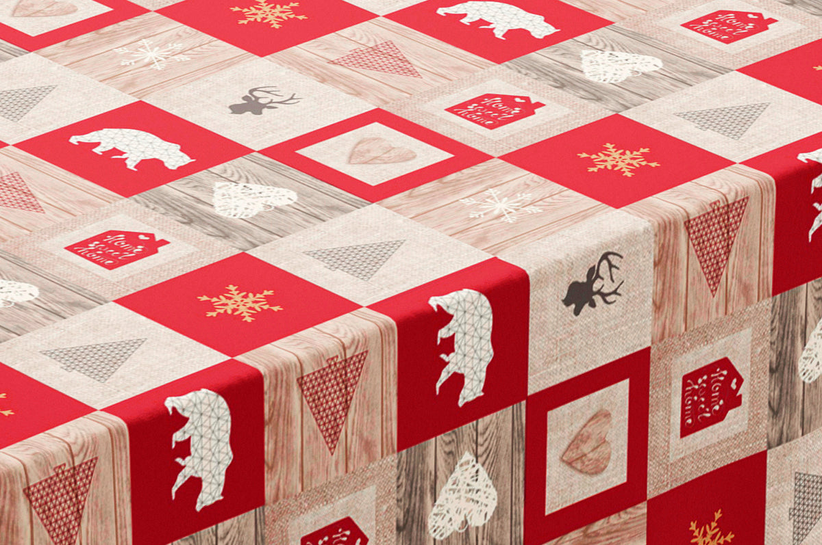 TOVAGLIA CERATA SHABBY CHRISTMAS