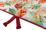 PETIT COUSSIN DE CHAISE LONGUE AVEC FEUILLES ARC-EN-CIEL