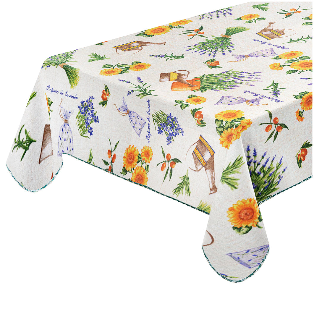 COORDINATO TOVAGLIA CUSCINO LAVANDA SHABBY CHIC