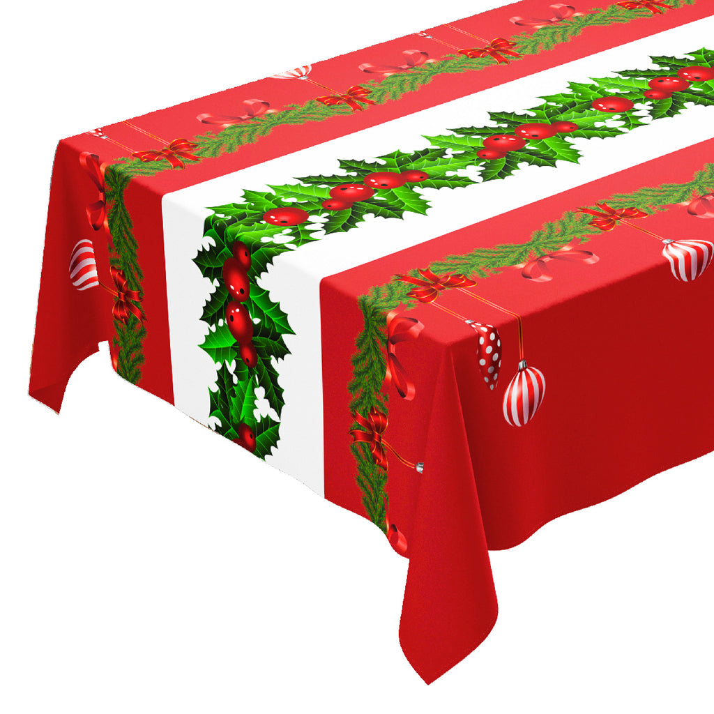 TOVAGLIA CERATA ADDOBBI DI NATALE