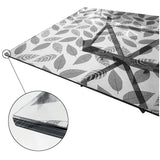 ROTOLO TOVAGLIA TRASPARENTE CRISTAL STAMPATO Foglie