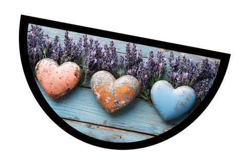 ZERBINO GOMMA LAVANDA E CUORI