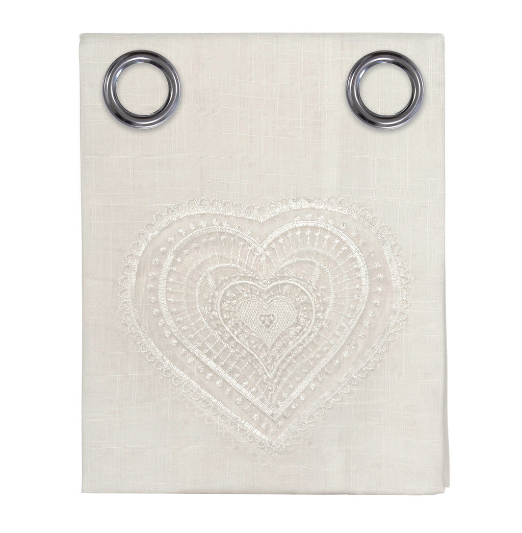 COPPIA DI TENDE CUORE PIZZO