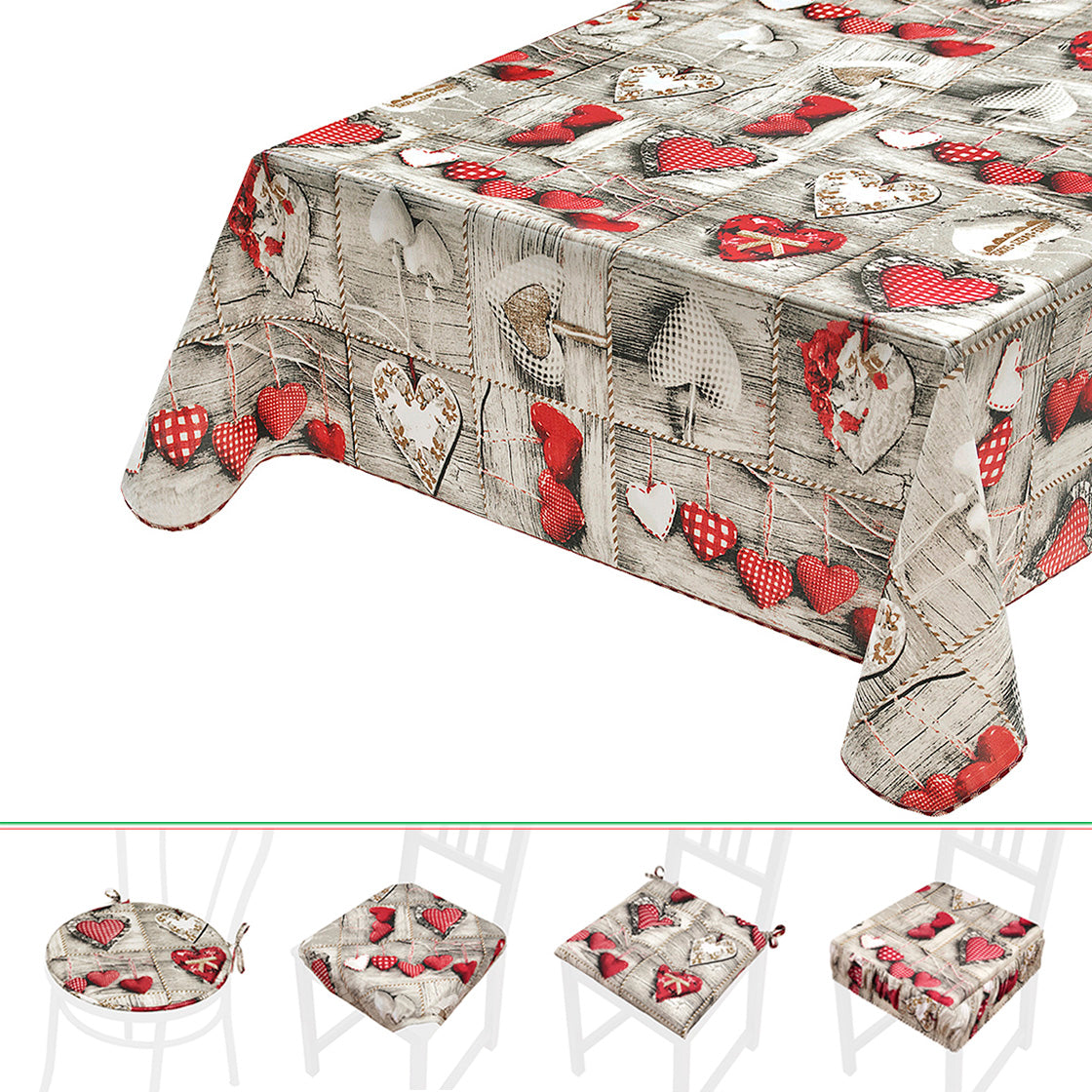 COORDINATO TOVAGLIA CUSCINO SHABBY LOVE